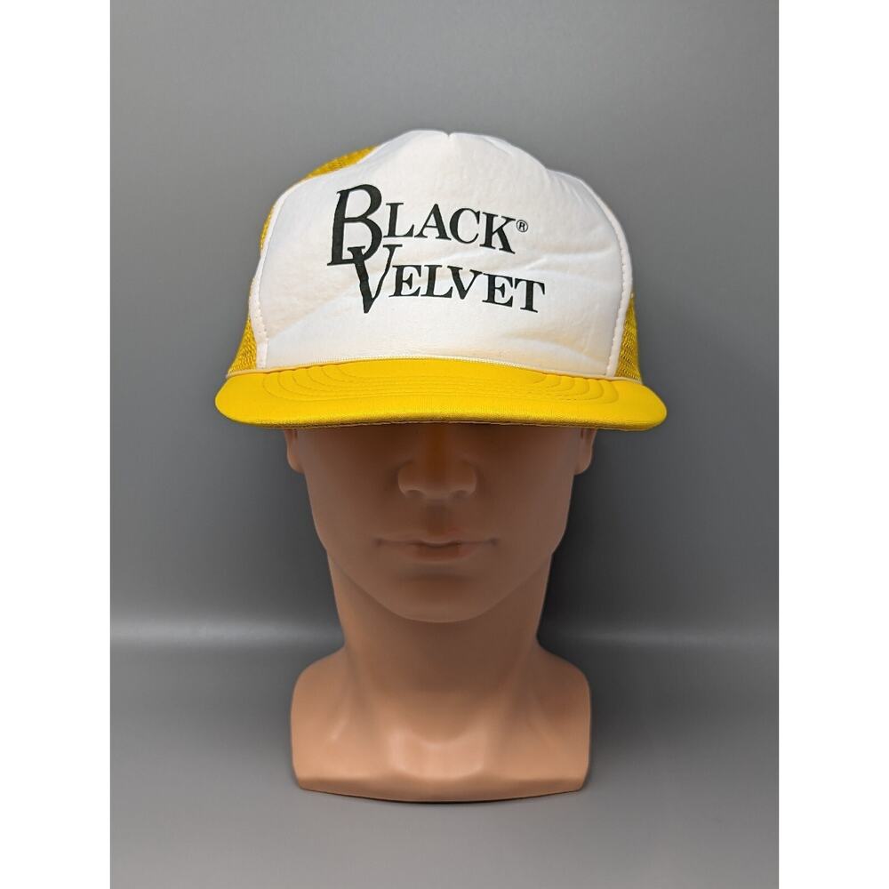 Black Velvet Vintage Whiskey Yellow Snapback Trucker Mesh Hat Cap